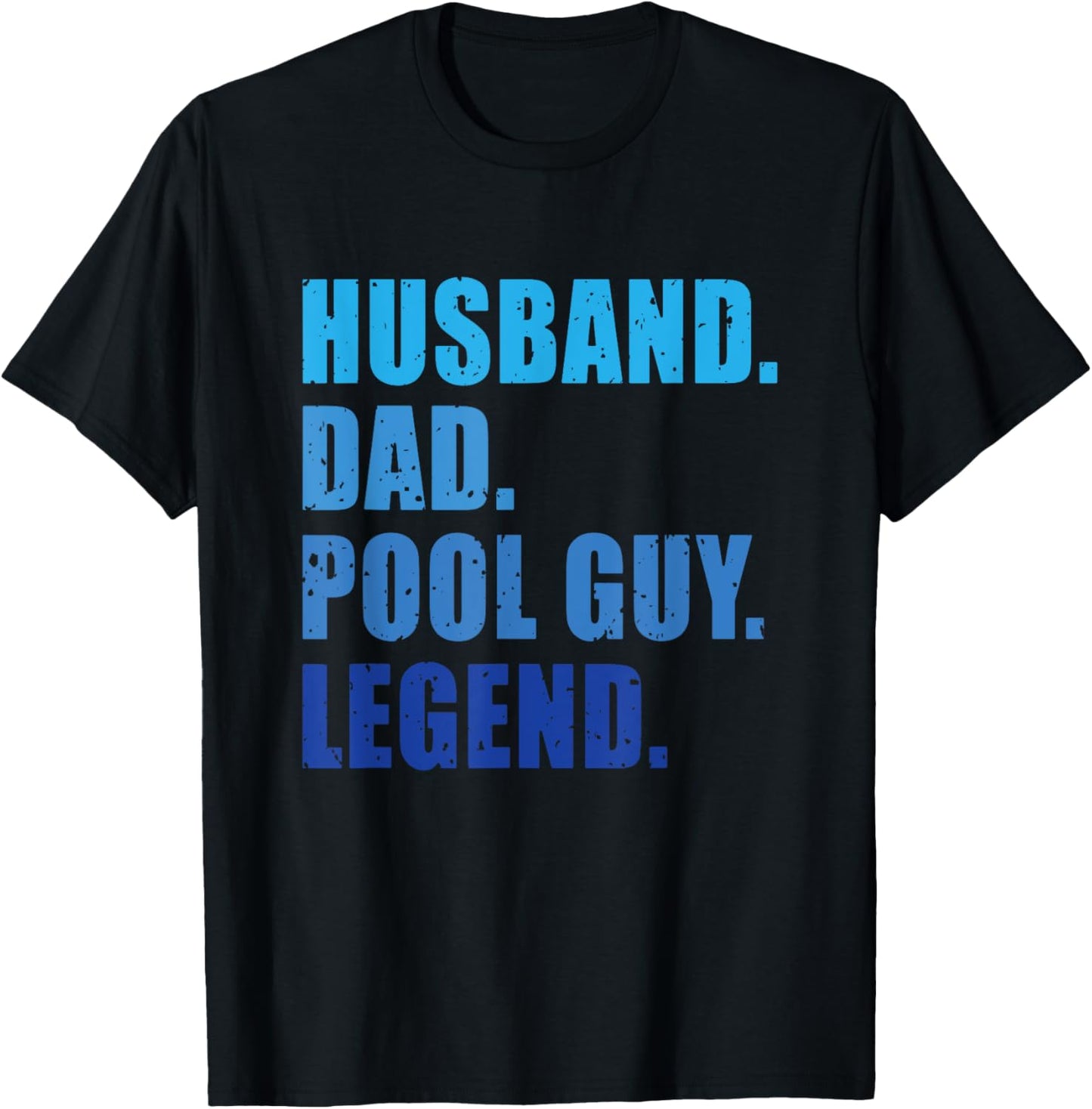 Husband Dad Pool Guy Legend Funny Men T-Shirt