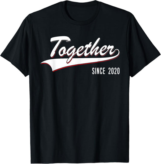 2nd Wedding Anniversary Couple Gift Together since 2020 T-Shirt