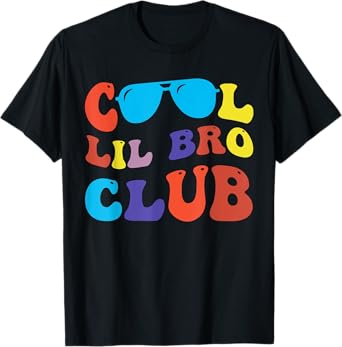 Groovy Retro Cool Lil Bro Club Funny Smile Happy Face T-Shirt