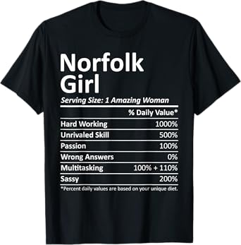 NORFOLK GIRL VA VIRGINIA Funny City Home Roots USA Gift T-Shirt