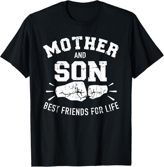 Mother and son best friends for life mom T-Shirt