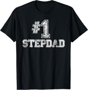 #1 StepDad T Shirt Step Dad Number One Father's Day Gift Tee T-Shirt