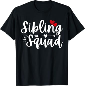 Funny Sibling Squad Family Matching Sister Brother Siblings T-Shirt