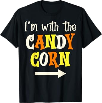Trick or Treat Spooky Halloween - I'm With The Candy Corn T-Shirt