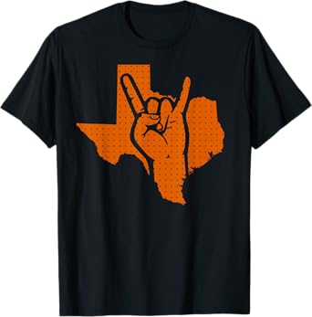 Texas Shirt Women Men Kids Horn Texas State Orange Graphic T-Shirt