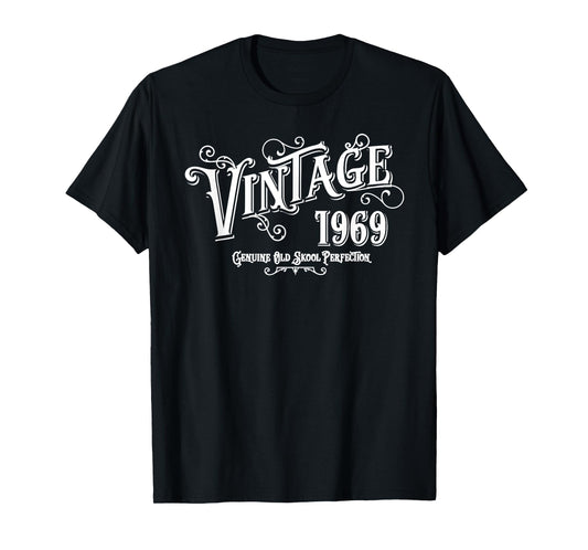 1969 Vintage Age Birth Year Print Graphic T Shirt