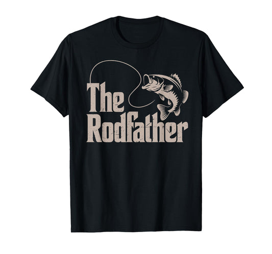 The Rodfather Fishing Dad Gift Men Bass Fish from Son Funny T-Shirt