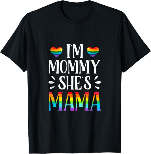 I'm Mommy Mama Matching Gay Lesbian Couple LGBT Rainbow T-Shirt