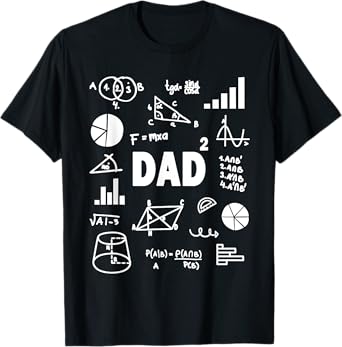 Dad Squared Second Time Dad Math Second Power Father T-Shirt