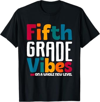 Fifth Grade Vibes Vintage 1st Day of School Team 5th Grade T-Shirt