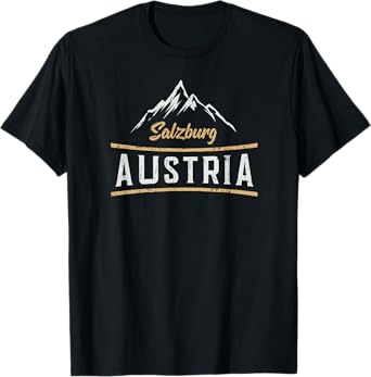 Retro Salzburg Austria Gift - Distressed Vacation T-Shirt