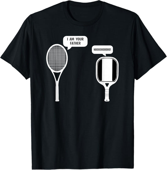 I Am Your Father Funny Pickleball Tennis Racket T-Shirt