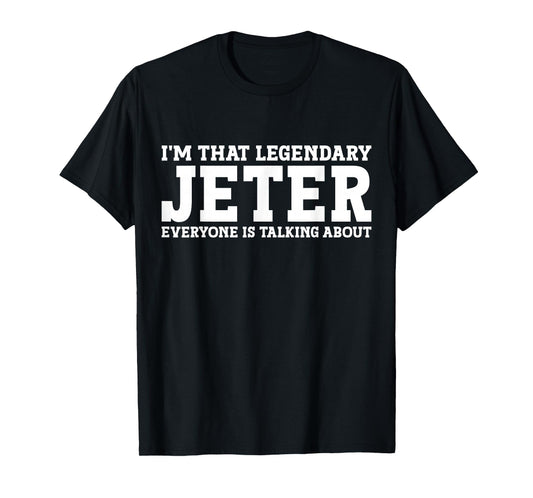 Jeter Surname Funny Team Family Last Name Jeter T-Shirt