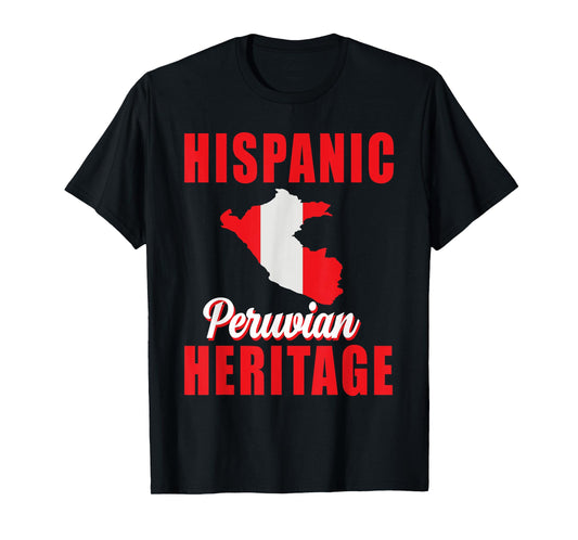 Proud Peru Hispanic Heritage month Peruvian Flag Pride T-Shirt