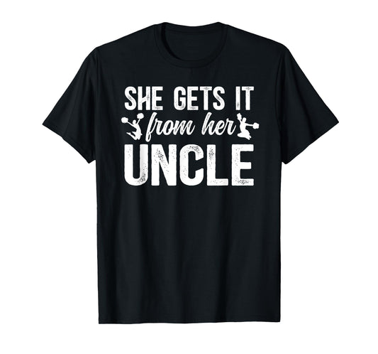 Cheer Uncle Proud Uncle Of A Cheerleader Uncle T-Shirt