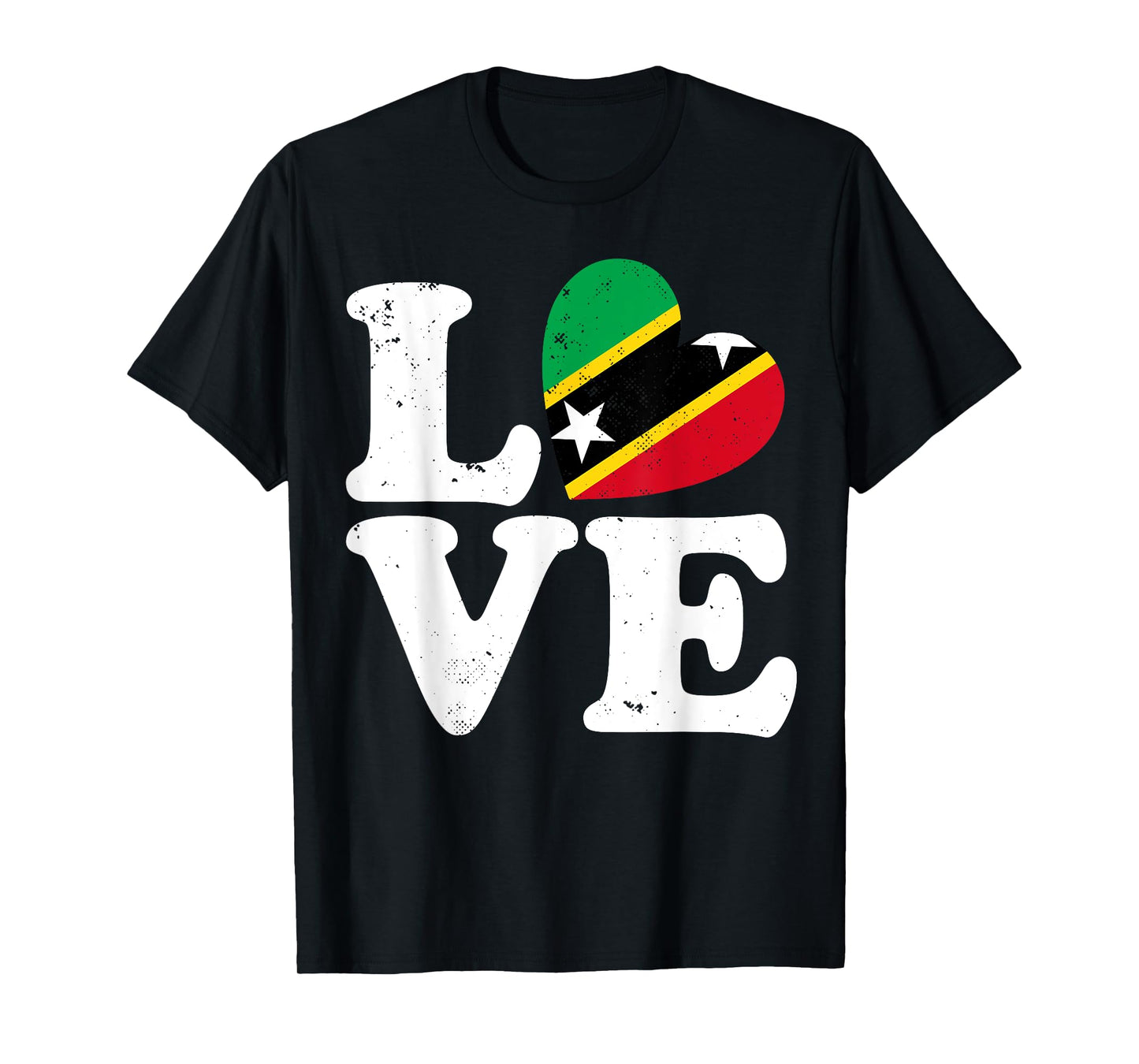 Love Heart St Kitts and Nevis Proud St Kitts and Nevis Flag T-Shirt