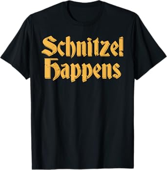 Schnitzel Happens Funny Vintage Oktoberfest German T-Shirt