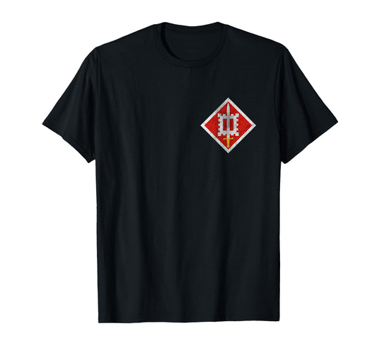 18th Engineer Brigade Distressed Logo Military Veteran Xmas T-Shirt