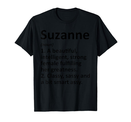 SUZANNE Definition Personalized Name Funny Christmas Gift T-Shirt