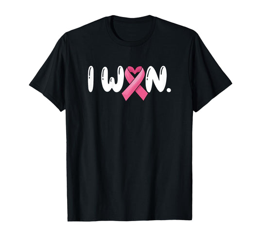 I Won Breast Cancer Awareness Support Pink Ribbon Survivor T-Shirt
