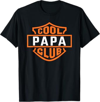 Retro Cool Papa Club Funny Daddy Mens Father's Day T-Shirt