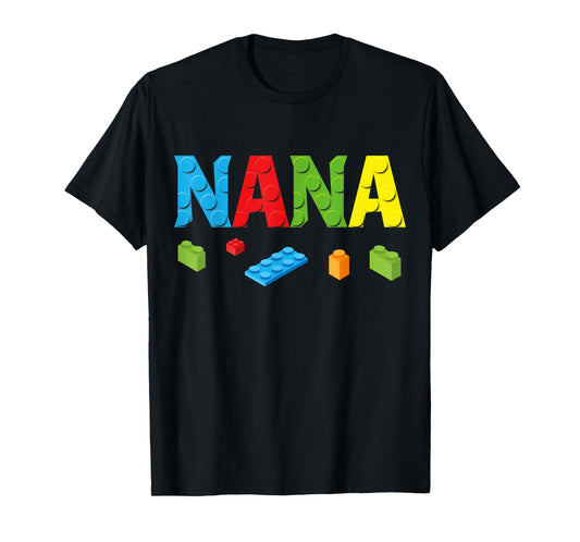 Nana Master Builder Building Bricks Blocks Family Set Parent T-Shirt