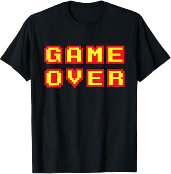 Game Over Vintage Retro Video Games Gaming gift arcade T-Shirt