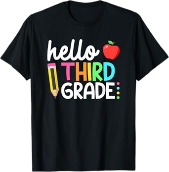 Hello Third Grade Team 3rd Grade Back to School Teacher Kids T-Shirt
