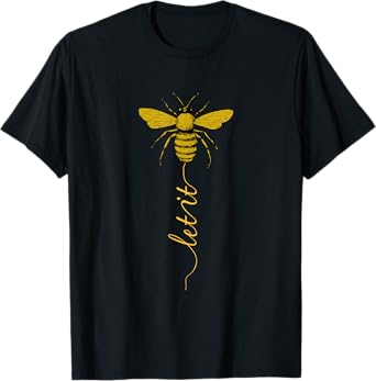 Let It Bee Funny Beekeeper Honey Graphic T-Shirt