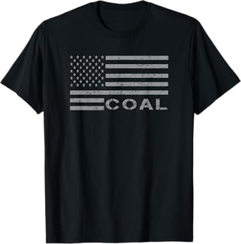 Vintage American Flag for Coal Mining T-Shirt