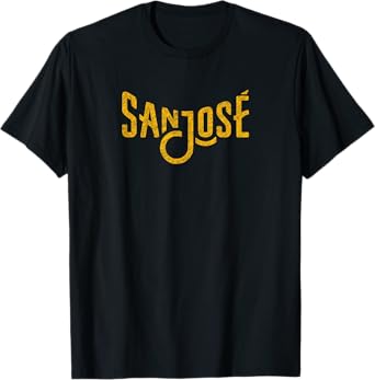 San Jose Logo Distressed (Yellow) - San Jose, California T-Shirt