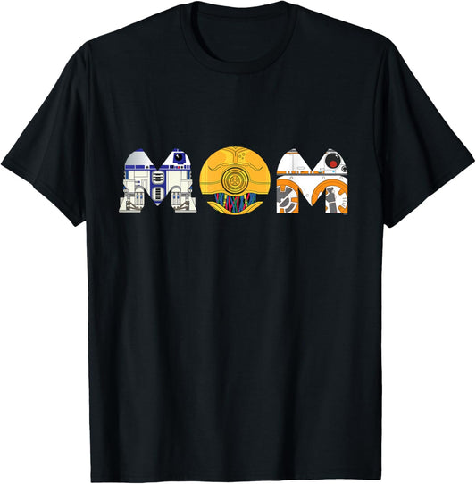 Star Wars Droids R2-D2 C-3PO BB-8 Mom Mother’s Day Birthday T-Shirt