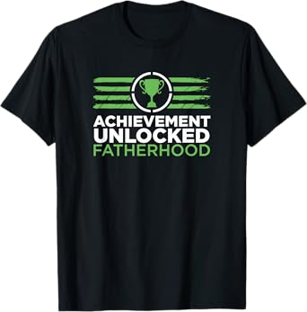 Achievement Unlocked Fatherhood Future Gamer Daddy T-Shirt