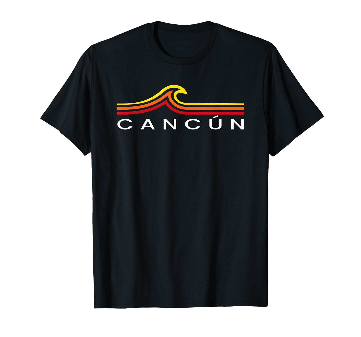Cancun Mexico Waves Vintage Mens Womens Girls Boys Souvenir T-Shirt