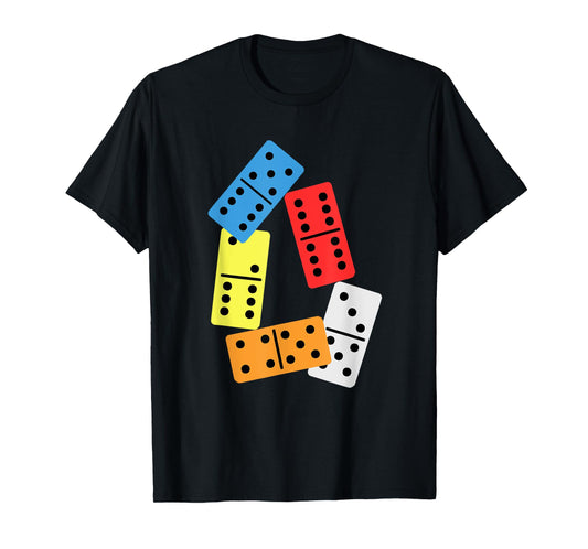 Colorful Domino Tiles Dominoes Domino Effect Tactics Gift T-Shirt