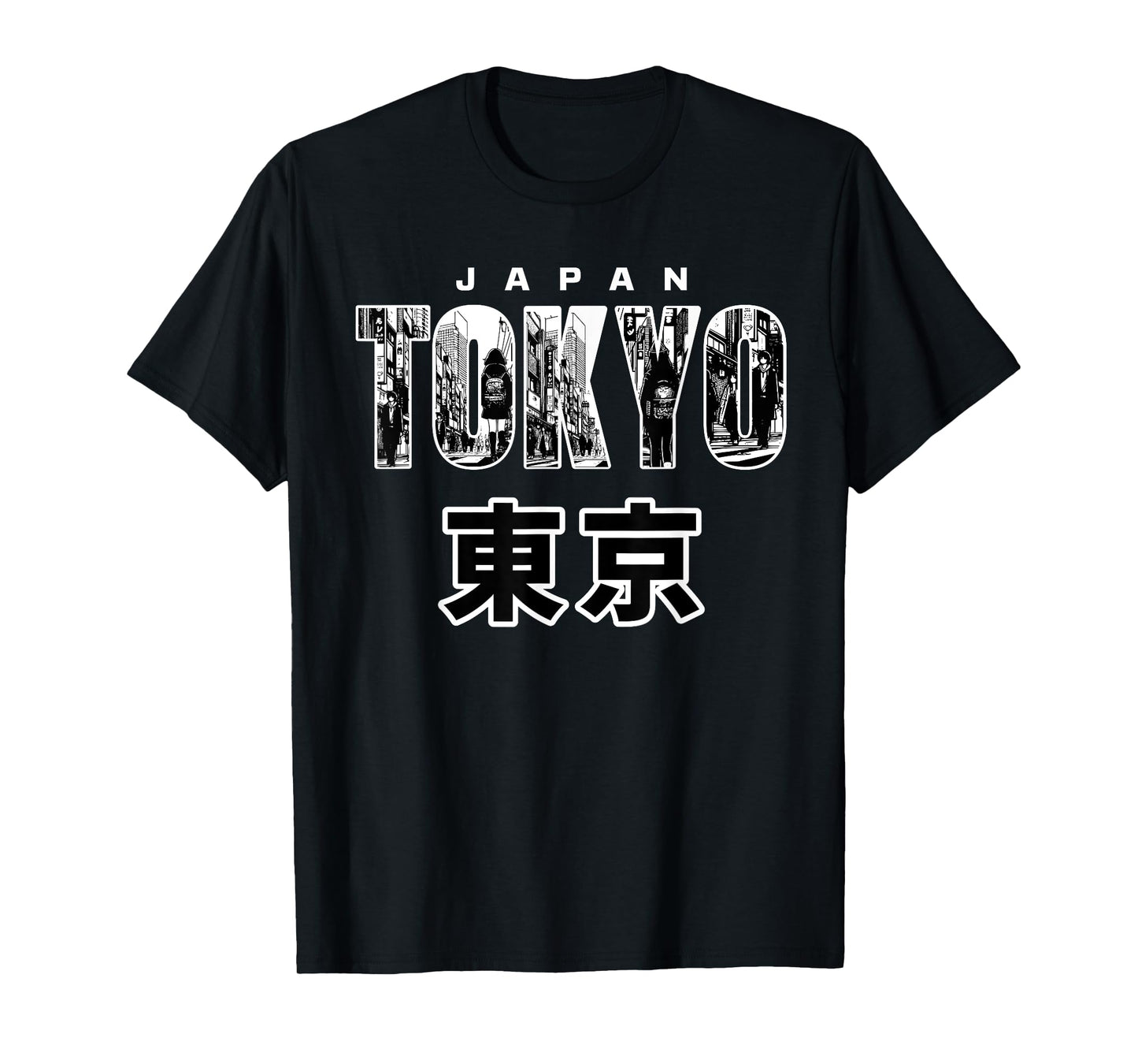 Tokyo Japan Cityscape Graphic Tee Urban Street Art Design T-Shirt