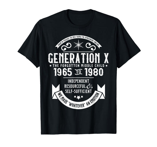Vintage Generation X 1965 1980 Gen-Xers Sarcastic T-Shirt