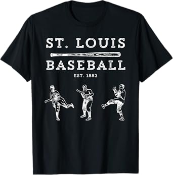 Classic St. Louis Missouri Baseball Fan Retro T-Shirt T-Shirt