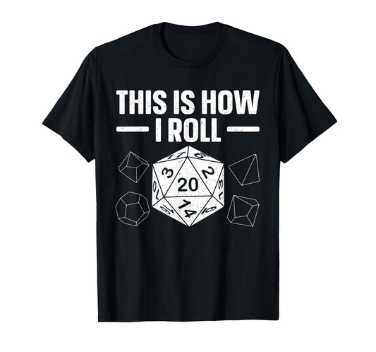 Funny Board Game Art For Men Women Tabletop RPG D20 Dice T-Shirt
