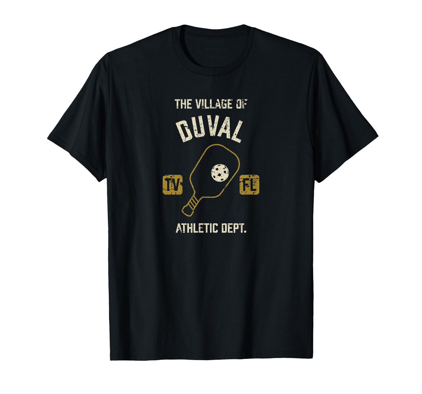 The Village of Duval Pickleball Distressed Design T-Shirt