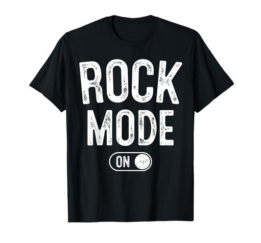 Rock Mode On Funny Rocker Gift Guitar Lover Guitarist T-Shirt