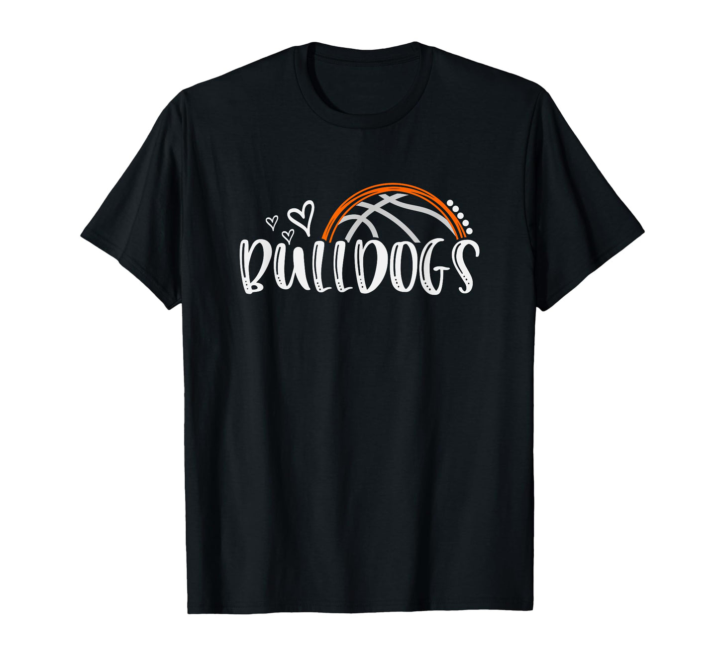 Basketball Bulldogs School Sports Fan Team Spirit T-Shirt