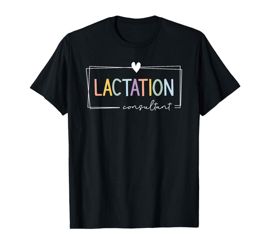 IBCLC Lactation Consultant Expert Breastfeeding T-Shirt, Black