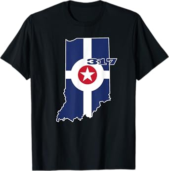 317 Circle City Flag Indianapolis Indiana - Naptown T-Shirt