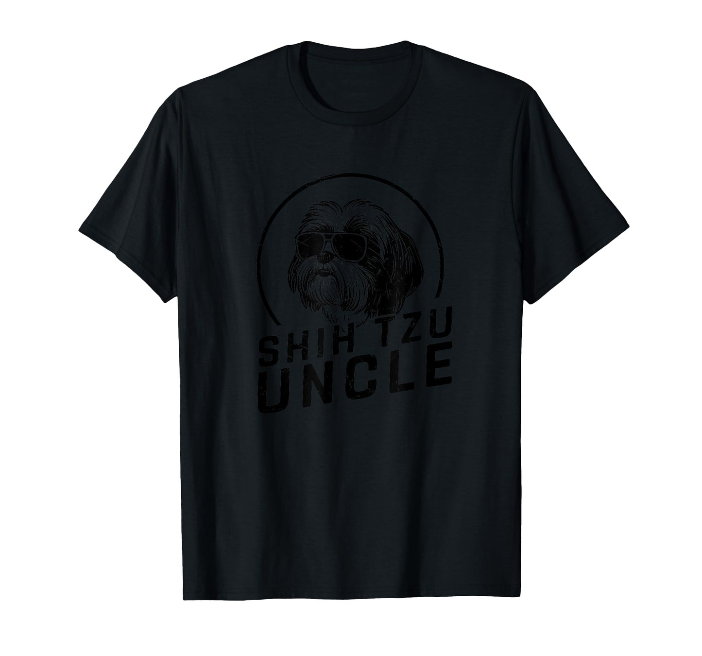 Shih Tzu Uncle Gifts Funny Dog Owner Grand Paw Dad Christmas T-Shirt