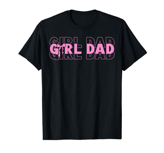 Retro Coquette Girl Matching Family Dad Papa Father's Day T-Shirt