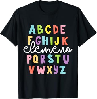 Alphabet ABC Elemeno Teacher Student Back To School Gift T-Shirt