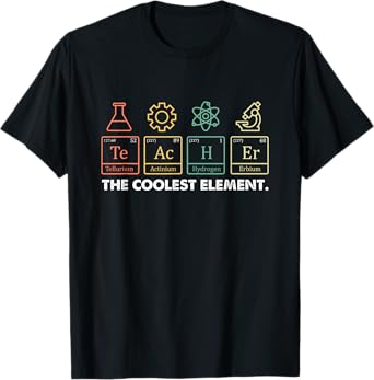 Vintage The Coolest Element Periodic Table Chemist Teacher T-Shirt
