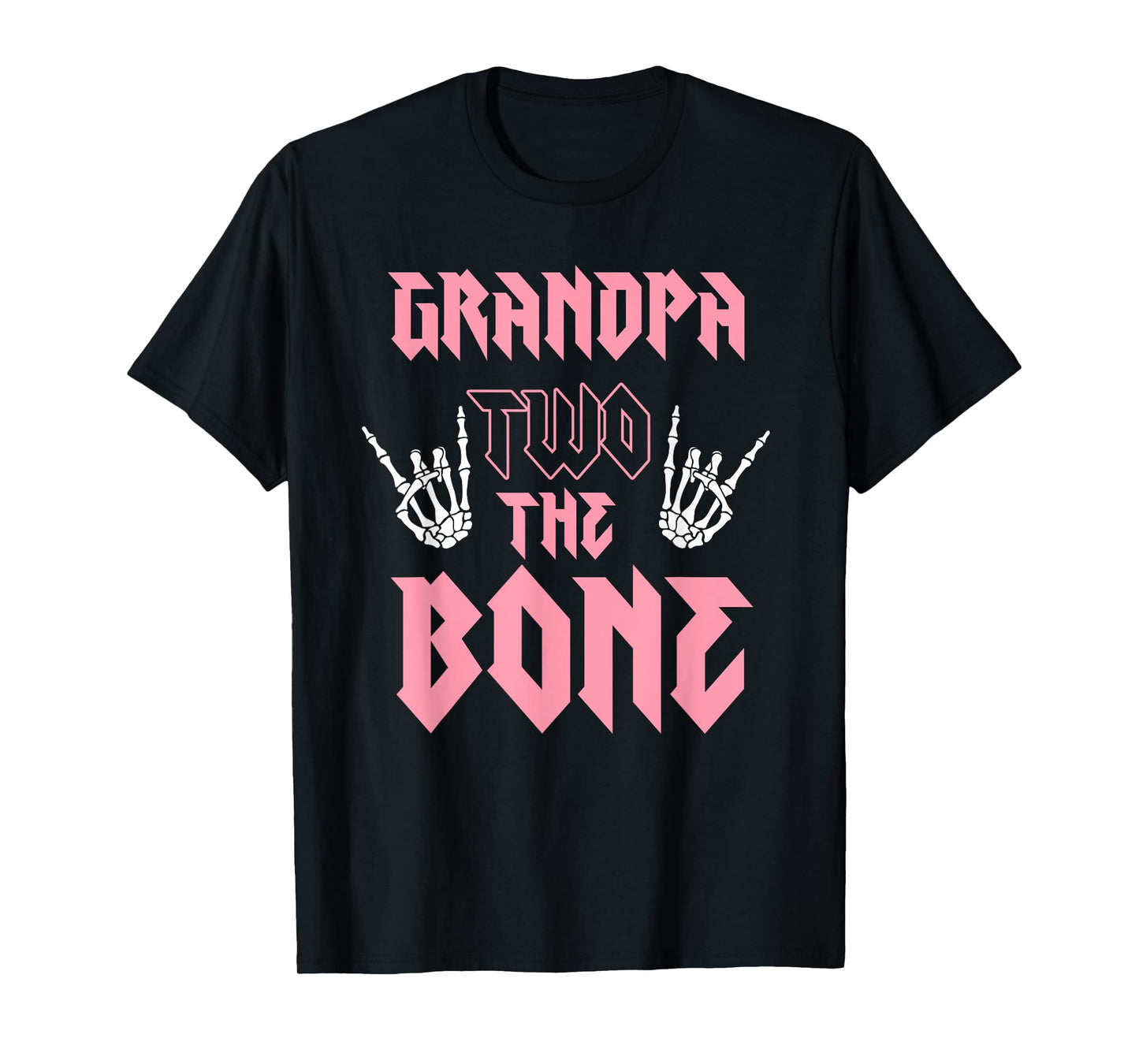 Grandpa Two the Bone Birthday 2 Years Old Birthday Girl T-Shirt