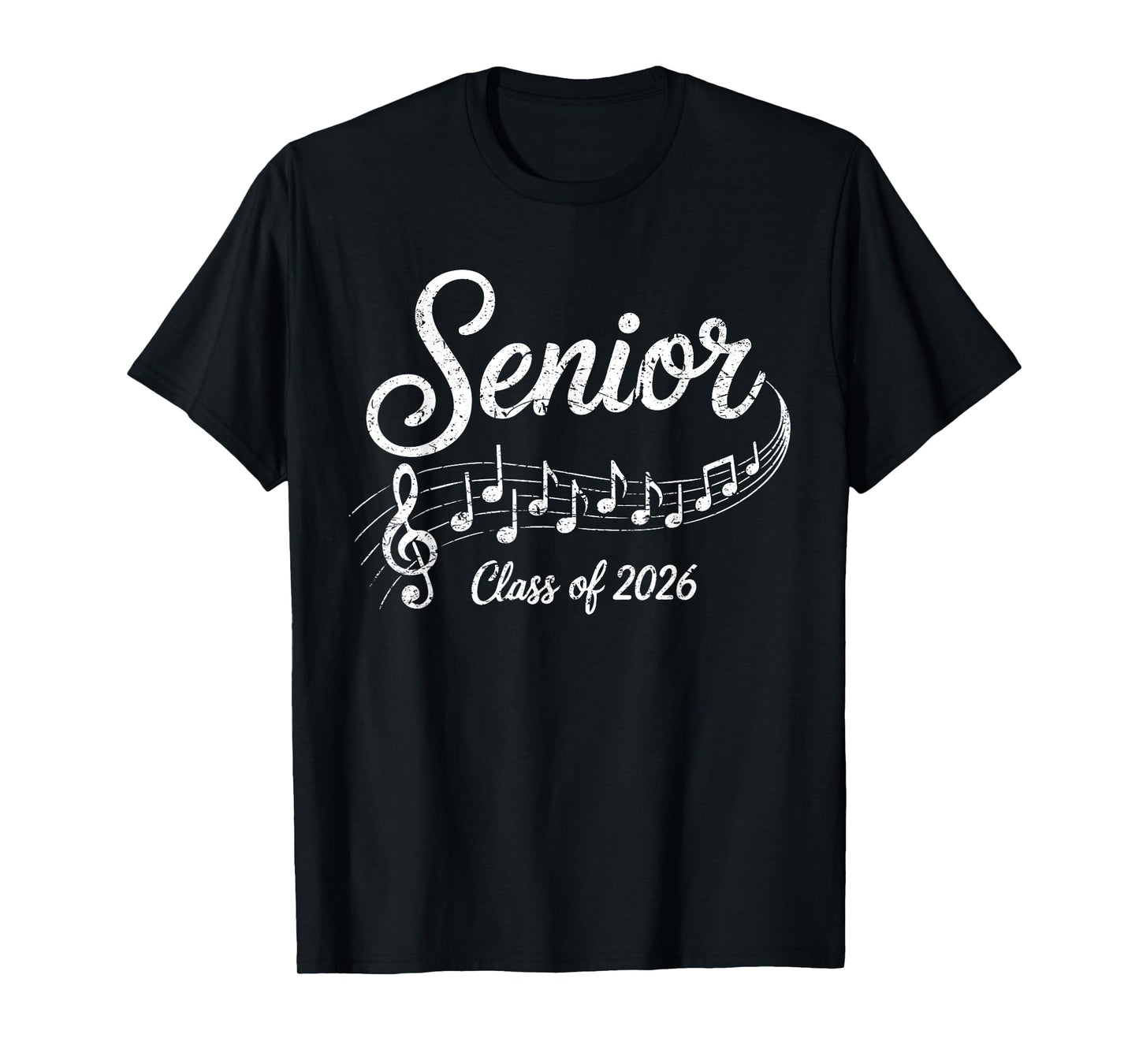 2026 Senior Choir Band Orchestra Class of 2026 Music Notes T-Shirt